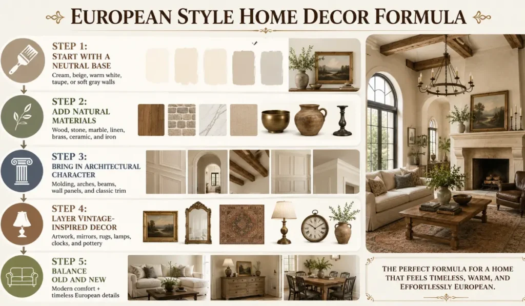 European Style Home Decor Formula